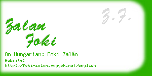 zalan foki business card