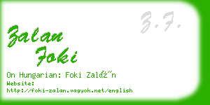 zalan foki business card